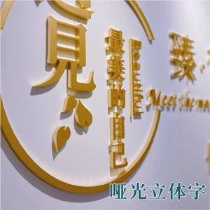 3d立体墙贴招牌店名文字英文文化墙公司企业logo图案订做定制遇见