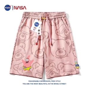 NASA联名派大星同款短裤男士夏季薄情侣大裤衩子阔腿五分睡裤外穿