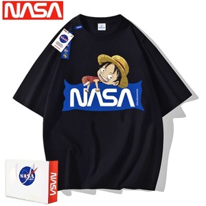 NASA官方旗舰海贼王联名款t恤短袖男生夏季青少年航海王路飞衣服