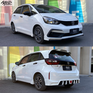 适用21款新飞度life来福酱改装运动款小包围前铲后唇侧裙带灯尾翼