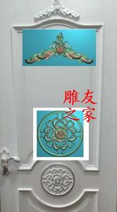 雕友之家精雕图77617-8木门衣柜门板欧式洋花玫瑰洋花套门浮雕图