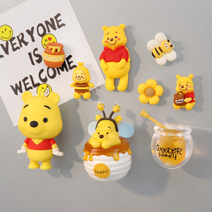 可爱维尼蜂蜜冰箱贴磁贴个性创意卡通3D立体留言板动物磁性贴装饰