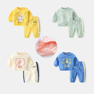 男童婴儿运动套装春秋新款卫衣两件套一岁小宝宝春装超洋气女衣服
