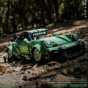 保时捷911乐高积木复古宽体964跑车遥控赛车汽车模型拼装摆件玩具