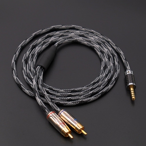 适用索尼wm1a wm1z zx300a 507 505 4.4mm平衡转双莲花功放音箱线