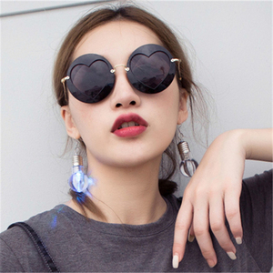 爱心墨镜圆墨镜