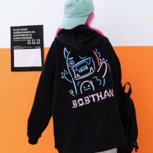 vans范斯小怪兽印花连帽卫衣男女万斯休闲纯棉长袖套头衫外套潮