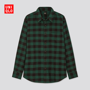 uniqlo/优衣库 衬衫 绿色格子法兰绒,全新带吊牌,没穿