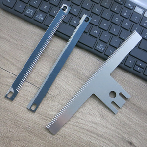 立式包装机刀片 一字型t梯形齿刀 塑料薄膜切割锯齿刀 易撕口切刀