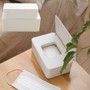 口罩收纳盒大容量成人学生口鼻罩暂存收纳神器家用湿纸巾盒子带盖