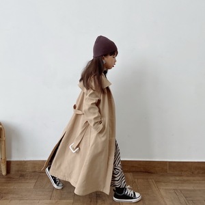 豆丁韩国童装男女童羊驼绒大衣2024冬季儿童风衣中大童绵羊毛外套