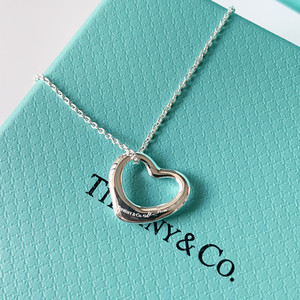 tiffany蒂芙尼心形心扉中号吊坠925纯银锁骨链项链情人节礼物恋语