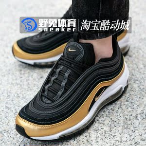 耐克nike air max 97 黑金子弹女子气垫休闲运动跑步鞋921522-014