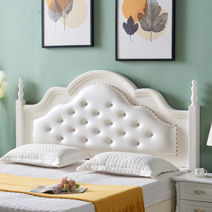 韩式田园床头板软包双人靠背烤漆现代简约落地床头单买改造可定做
