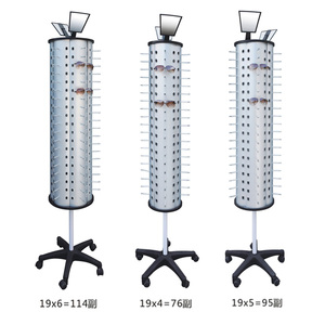 创意太阳镜眼镜展示架落地旋转展示架 铝塑板展示架架子陈列架