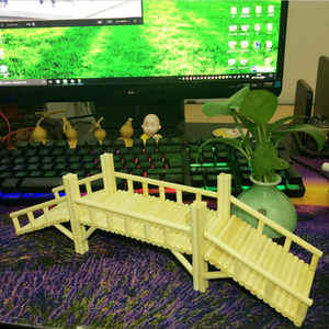 手工制作小桥模型竹艺品一次性筷子纯手工diy四柱桥创意摆件礼物