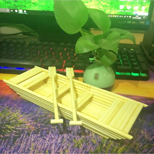 手工制作小船模型竹制创意工艺品一次性筷子diy手工船桨摆件成品