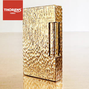 品牌源自瑞士THORENS托伦斯朗声气体打火机创意黄铜手工雕陨石坑