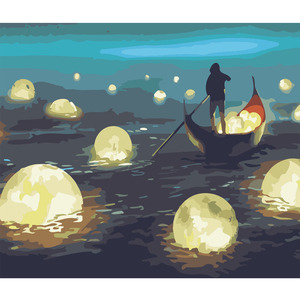 数字油画包邮24小时发货填色居家装饰亲朋送礼佳品摆渡人