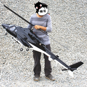 800飞狼 贝尔222 airwolf像真直升机 diy套件 kit 版 金属旋翼头