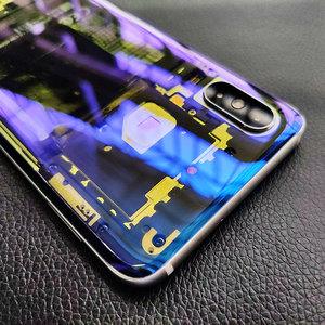 小米mi8背部屏幕ud探索版透明蓝光手机后盖替换原装背壳电池外盖