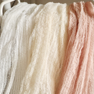 定制点点纱打纱立体褶皱童装连衣裙设计师服装面料布艺150cm