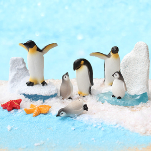企鹅南极冰山海豹 微景观小动物摆件 手工景diy造景材料冰川系列