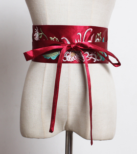 汉服古装古风腰封宽民族风服装配饰饰品女式配饰百搭刺绣腰封腰带