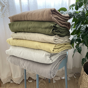 外贸原单100%汉麻hemp床单三件套纯色四季爽滑麻香天然1.5m1.8m