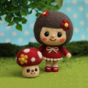 羊毛毡戳戳乐手工diy材料包手工制作新手创意摆件小萌物人物卡通