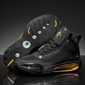 黑金aj34郭艾伦篮球鞋男apl弹跳力打球专用鞋外场水泥地战靴38码