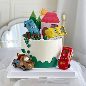 儿童宝宝生日小汽车蛋糕装饰摆件小跑车轿车情景蛋糕插牌装饰