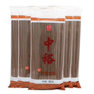 中裕荞麦挂面800g*5杂粗粮荞麦面低脂早餐速食拌面主食