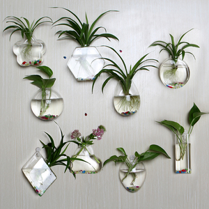 水培玻璃花瓶绿萝瓶子养绿萝悬挂式透明插花盆壁挂创意植物小花瓶