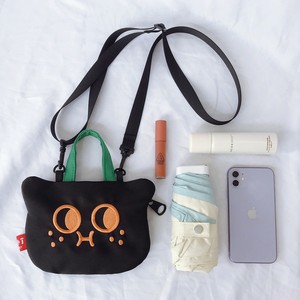 三色补丁猫咪小包包女夏季小众设计手机包百搭卡通可爱手提斜挎包