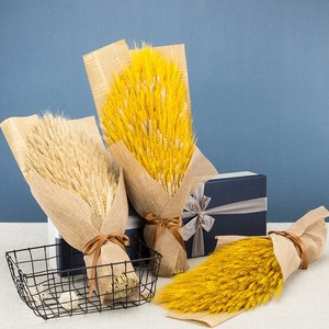 大麦干花穗花束真麦子开业送礼节日庆典真麦穗手捧花束年会花开盘
