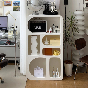 北欧柜子展示柜家用落地柜洞穴柜收纳柜白色装饰柜客厅不规则书柜