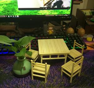 杨艺阁筷子工艺品 纯手工制作diy麻将桌椅模型 摆件 装饰玩具礼物