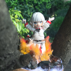 【橙子】ff14 最终幻想14周边 粘土手办 拉拉菲尔白魔 碳烤拉拉肥