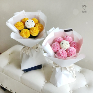 花心思纸艺 皱纹纸diy花乒乓菊花束材料包 手工花diy纸花材料套装