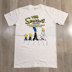 The Simpsons辛普森一家美式卡通动漫潮牌短袖T恤男女情侣OS半袖