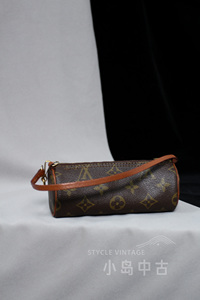 lv 路易威登中古老花小圆筒笔筒枕头小号包
