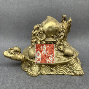 000人付款淘宝精工纯铜龙龟八仙长寿龟寿桃长寿多福祝寿贺礼八仙过海