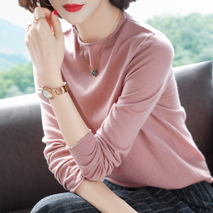 春秋装羊毛衫女薄款针织衫上衣2019新款初秋季百搭纯色短款打底衫