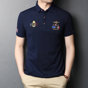 新款男士polo衫空军一号短袖棉t恤2021夏季军队风潮男上衣体恤衫