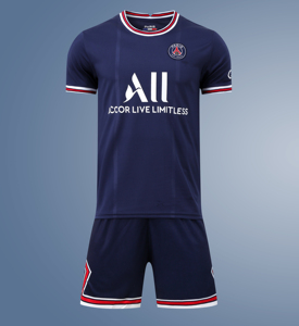 21-22赛季大巴黎主场球衣印号梅西 内马尔姆巴佩球员版足球服定制
