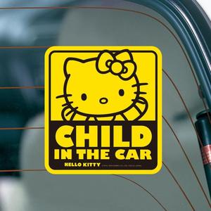 日本代购 日本製Hello Kitty 車內有寶寶 baby in car貼紙車內玻