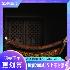 泰国木琴东南亚客厅桌面玄关木雕装饰品摆件复古打击船琴乐器摆设