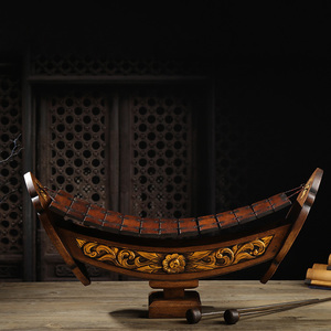 泰国木琴东南亚客厅桌面玄关木雕装饰品摆件复古打击船琴乐器摆设