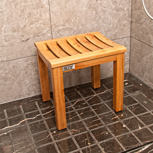 香柏木防水浴室洗澡凳子实木洗脚凳防滑足浴凳换鞋凳老人淋浴高凳